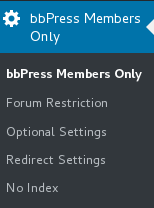 bbpress membership menu items