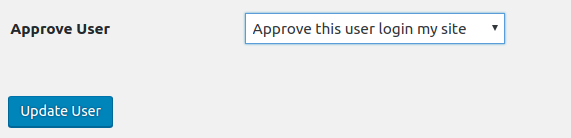 Approve bbPress new user panel