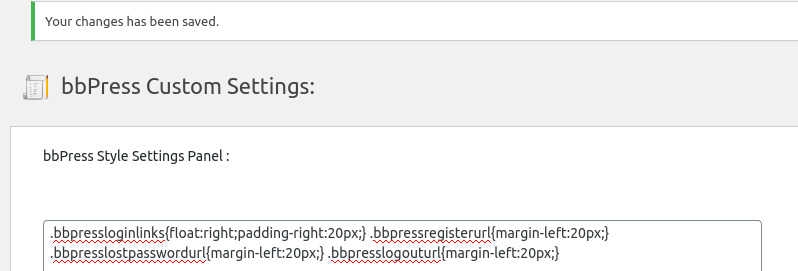 bbpress custom style panel
